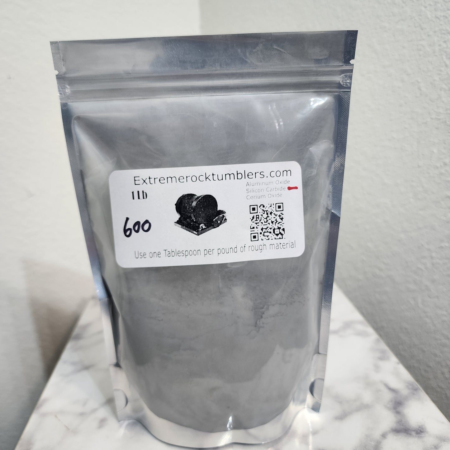 600 Grit Silicon Carbide, 1 Lb